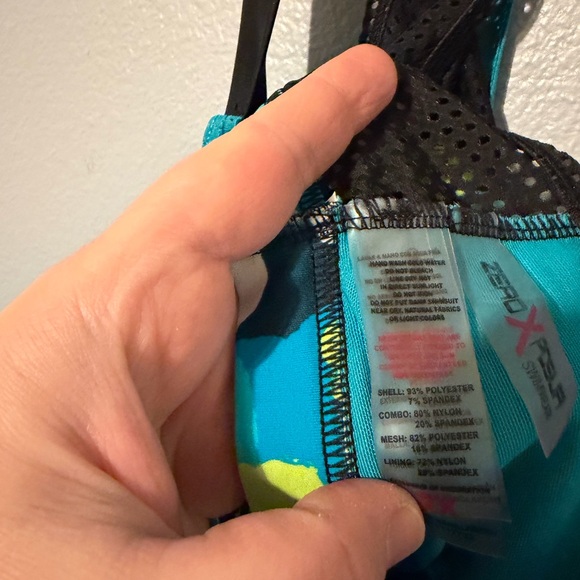 ZeroXposur Teal Athletic Tank with Floral Accents - Picture 9 of 9